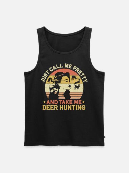 Buck Deer Chasse Hunter Girl - Débardeur bio Premium Homme - noir