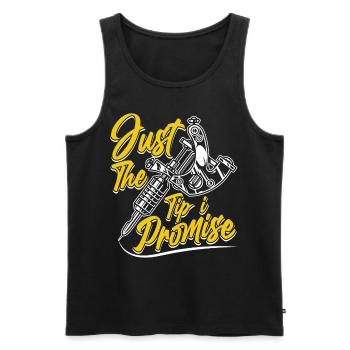 Nur Die Spitze Versprochen Tätowierer Tätowieren - Männer Premium Bio Tank Top - Schwarz - Vorne - AI Model Male 178 light (178cm)