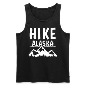 Wanderungen In Alaska Wanderung Wanderer Wandern - Männer Premium Bio Tank Top - Schwarz - Vorne - AI Model Male 178 light (178cm)