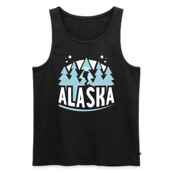 Alaska Randonnée Nature Randonnée Randonneurs - Débardeur bio Premium Homme - noir - Devant - AI Model Male 178 light (178cm)