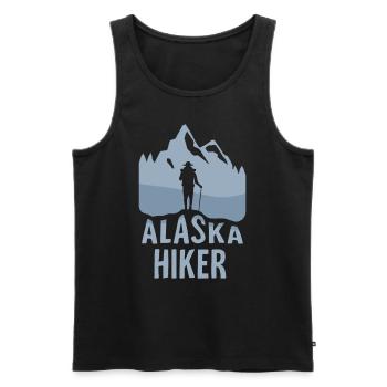 Alaska Randonneurs Randonnée Nature Randonnée - Débardeur bio Premium Homme - noir - Devant - Michal (187cm)
