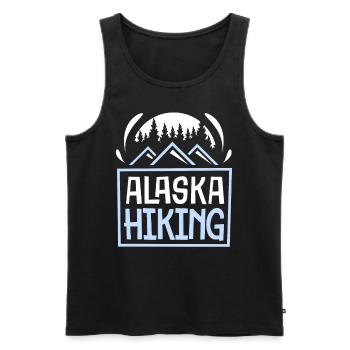 Alaska Hiking Nature Hikers - Men's Premium Organic Tank Top - black - Front - Michal (187cm)