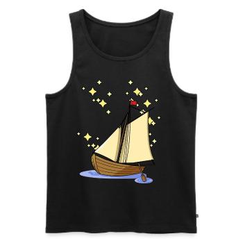 Ahoi Ruderboot Boot Paddelboot Segelboot maritim - Männer Premium Bio Tank Top - Schwarz - Vorne - Michal (187cm)