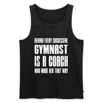 Gymnastics Coach - Behind Gymnast Is a Coach Gift - Men's Premium Organic Tank Top - black - Front - AI Model Male 178 light (178cm)