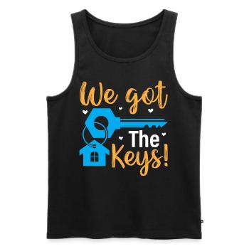 Housewarming Party - We Got The Keys - Men's Premium Organic Tank Top - black - Front - Michal (187cm)
