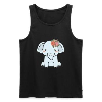 Elephant Elephant Elephant Proboscis Zoo Circus - Men's Premium Organic Tank Top - black - Front - Michal (187cm)