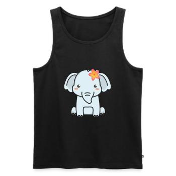 Elephant Tshirt pour Elephant Elephant Kids Zoo - Débardeur bio Premium Homme - noir - Devant - Michal (187cm)