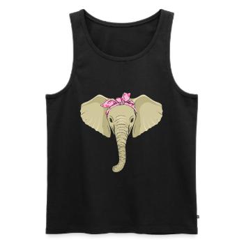 Cadeau d’éléphant pour Proboscis Africa Wilderness Zoo - Débardeur bio Premium Homme - noir - Devant - Michal (187cm)