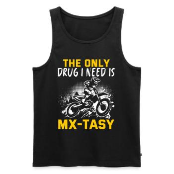 Cadeau Motocross pour Enduro Supermoto Dirt Bike - Débardeur bio Premium Homme - noir - Devant - Michal (187cm)