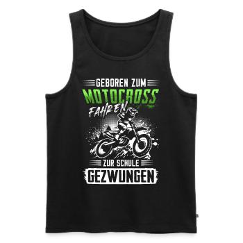 Motocross Enduro Offroad Dirt Bike Superbike Motor - Männer Premium Bio Tank Top - Schwarz - Vorne - Michal (187cm)