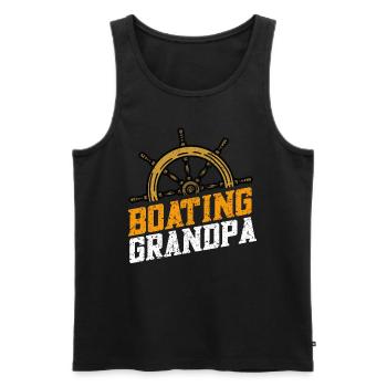 Boat Captain Boater Boat Captain Boat Shirt - Men's Premium Organic Tank Top - black - Front - Michal (187cm)