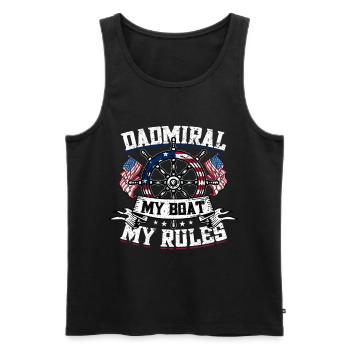 Boat Captain Boater Boat Captain Boat Shirt - Men's Premium Organic Tank Top - black - Front - Michal (187cm)