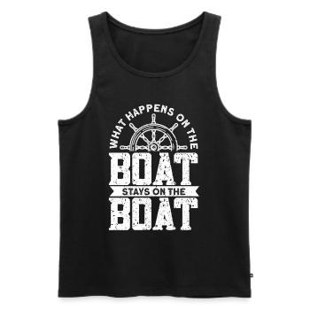 Boat Captain Boater Boat Captain Boat Shirt - Men's Premium Organic Tank Top - black - Front - Michal (187cm)
