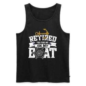 Boat Captain Boater Boat Captain Boat Shirt - Men's Premium Organic Tank Top - black - Front - Michal (187cm)