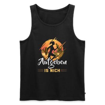 Running Marathon Runner Running - Men's Premium Organic Tank Top - black - Front - AI Model Male 178 light (178cm)