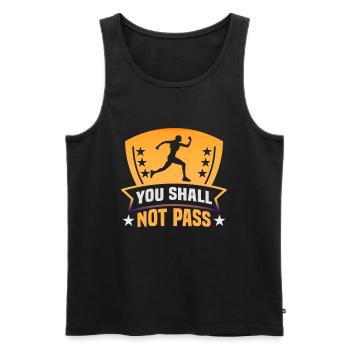 Running Marathon Runner Running - Men's Premium Organic Tank Top - black - Front - AI Model Male 178 light (178cm)