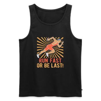 Running Marathon Runner Running - Débardeur bio Premium Homme - noir - Devant - AI Model Male 178 light (178cm)