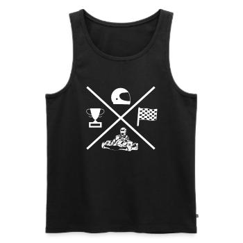 Kartsport Kart Driver Go Kart Gift Idea - Men's Premium Organic Tank Top - black - Front - Michal (187cm)