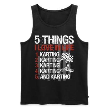 Kartsport Kart Driver Go Kart Gift Idea - Men's Premium Organic Tank Top - black - Front - Michal (187cm)