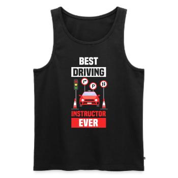 Bester Fahrlehrer Aller Zeiten Beruf Fahrschule - Männer Premium Bio Tank Top - Schwarz - Vorne - AI Model Male 178 light (178cm)