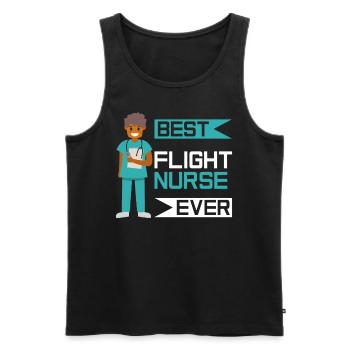 Best Flight Nurse Ever Profession Flight Doctor - Men's Premium Organic Tank Top - black - Front - Michal (187cm)