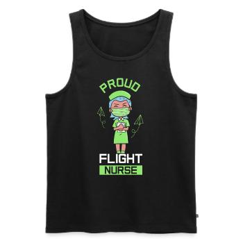 Stolze Flight Nurse Flugkrankenschwester Beruf - Männer Premium Bio Tank Top - Schwarz - Vorne - AI Model Male 178 light (178cm)
