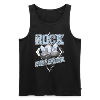Stone Collector Geologist Geology Student Geology - Men's Premium Organic Tank Top - black - Front - AI Model Male 178 light (178cm)