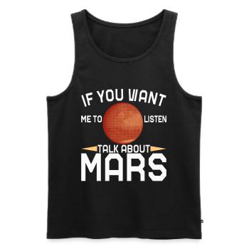 Planète Mars - Débardeur bio Premium Homme - noir - Devant - AI Model Male 178 light (178cm)
