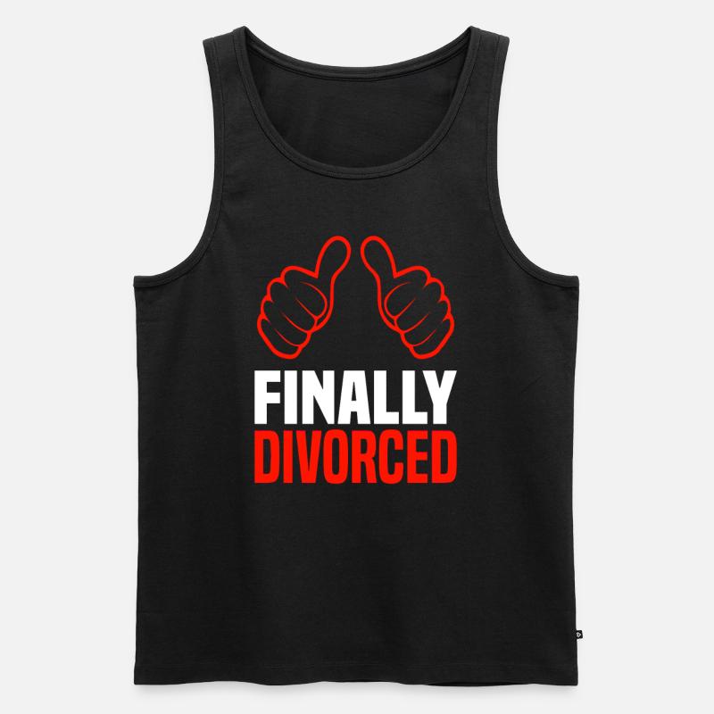 Scheidung Trennung Ehe Ex Scheidungsparty - Männer Premium Bio Tank Top - Schwarz