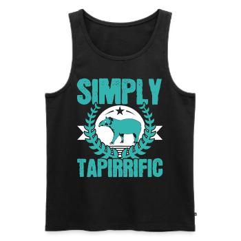 Simply tapir-like wild animal keeper tapir - Men's Premium Organic Tank Top - black - Front - Michal (187cm)