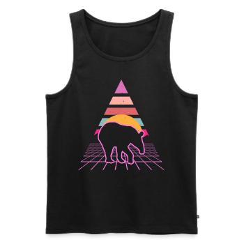 Tapir Lovers Wildlife Keeper Tapirrific - Men's Premium Organic Tank Top - black - Front - Michal (187cm)