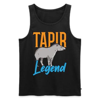 Tapir Legend Wildlife Keeper Tapirrific - Men's Premium Organic Tank Top - black - Front - Michal (187cm)