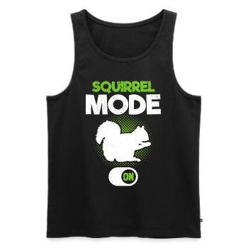 Mode écureuil sur écureuil, drôle - Débardeur bio Premium Homme - noir - Devant - AI Model Male 178 light (178cm)
