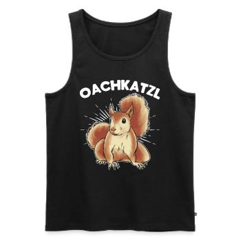 Squirrel, cute squirrel lover, - Men's Premium Organic Tank Top - black - Front - AI Model Male 178 light (178cm)