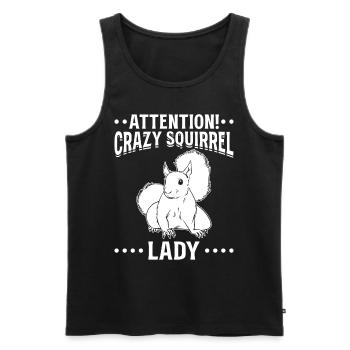 Squirrel Lover squirrel - Attention - Men's Premium Organic Tank Top - black - Front - AI Model Male 178 light (178cm)