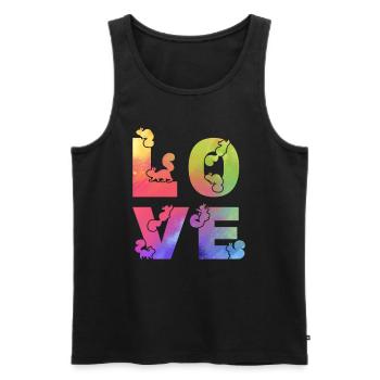 Squirrel Love Squirrels Cute Squirrel - Men's Premium Organic Tank Top - black - Front - AI Model Male 178 light (178cm)