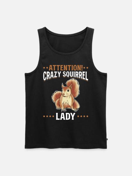 Eichhörnchen Crazy Squirrel Lady Eichhörnchen - Men's Premium Organic Tank Top - black
