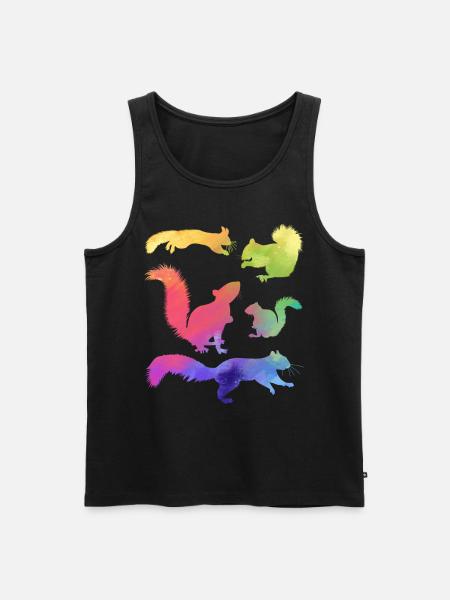 Funny squirrels, cute - Men's Premium Organic Tank Top - black