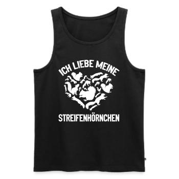 Eichhörnchen Liebhaber I Ich liebe meine - Männer Premium Bio Tank Top - Schwarz - Vorne - Michal (187cm)
