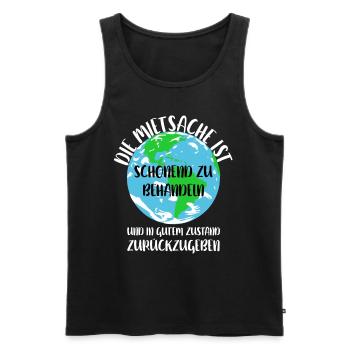 Naturschutz Klima Naturschützer Meer - Männer Premium Bio Tank Top - Schwarz - Vorne - Michal (187cm)