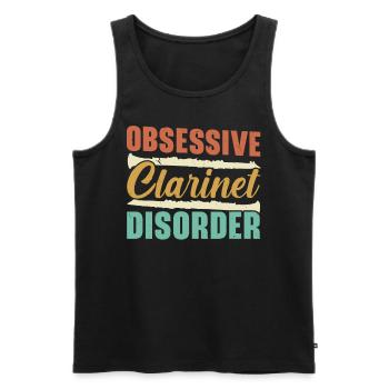 Troubles obsessionnels de la clarinette Musiciens Instrumentali - Débardeur bio Premium Homme - noir - Devant - AI Model Male 178 light (178cm)
