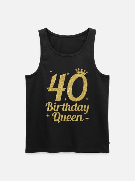 Birthday Queen 40 - Men's Premium Organic Tank Top - black