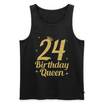 Birthday Queen 24 - Männer Premium Bio Tank Top - Schwarz - Vorne - Michal (187cm)
