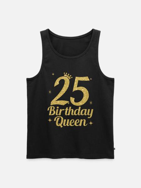 Birthday Queen 25 - Men's Premium Organic Tank Top - black