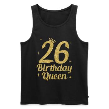 Birthday Queen 26 - Männer Premium Bio Tank Top - Schwarz - Vorne - Michal (187cm)