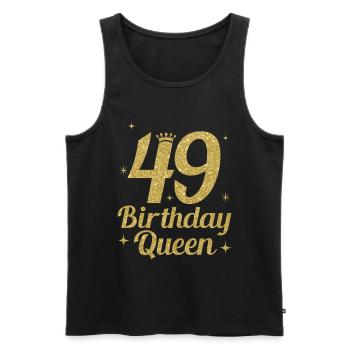 Birthday Queen 49 - Männer Premium Bio Tank Top - Schwarz - Vorne - Michal (187cm)