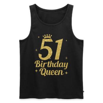 Birthday Queen 51 - Männer Premium Bio Tank Top - Schwarz - Vorne - Michal (187cm)