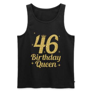 Birthday Queen 46 - Männer Premium Bio Tank Top - Schwarz - Vorne - Michal (187cm)