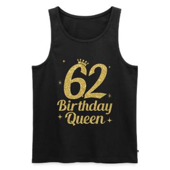 Birthday Queen 62 - Männer Premium Bio Tank Top - Schwarz - Vorne - Michal (187cm)