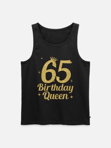 Birthday Queen 65 - Men's Premium Organic Tank Top - black